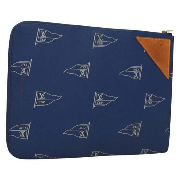 LOUIS VUITTON LV Cup Pochette Jules Clutch Bag Blue LV Auth 129677 - Picture 1 of 16